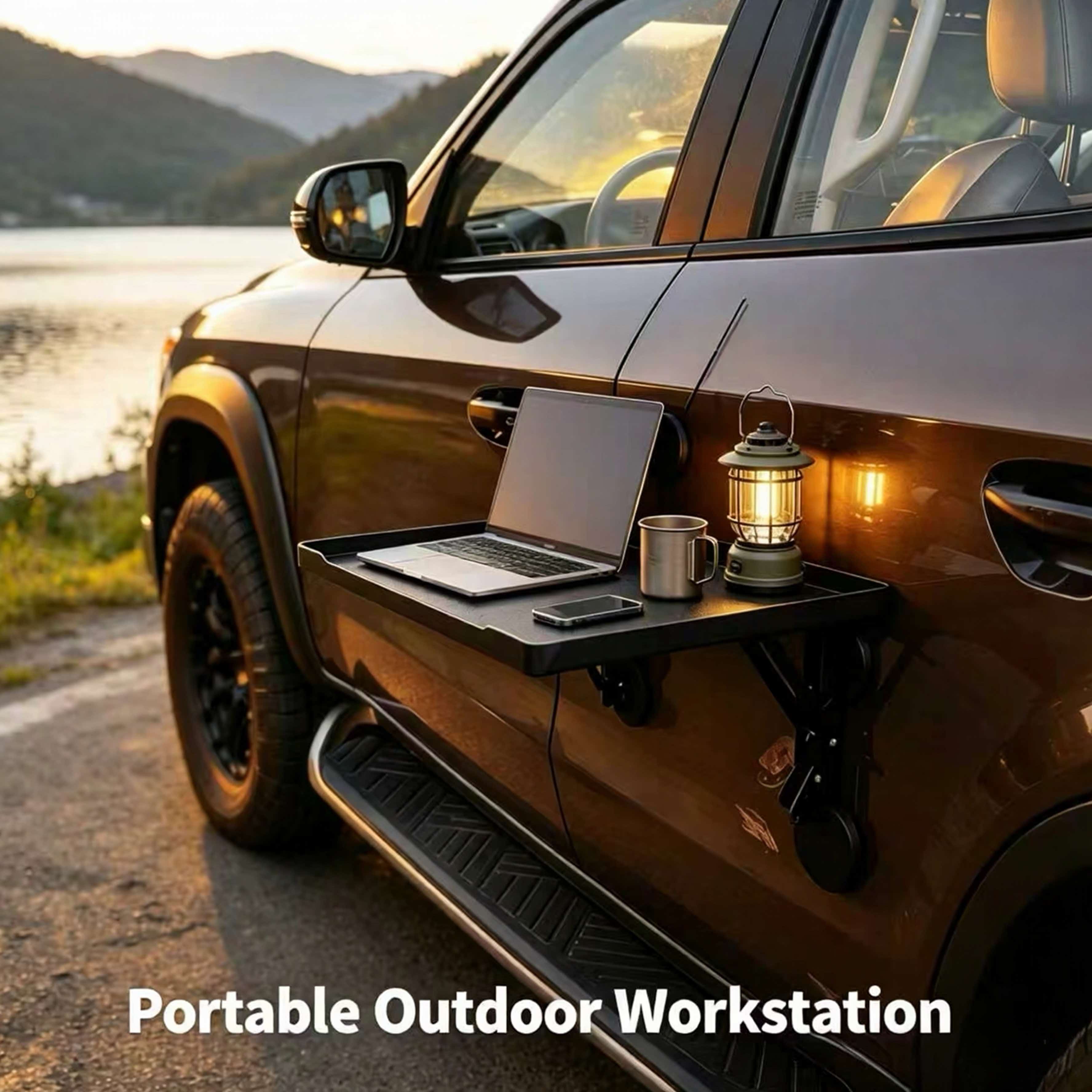 Outdoor Furniture Usa - Magnetic Foldable Car Side Table Portable