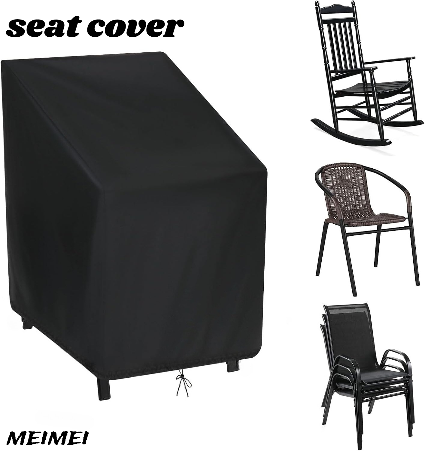 Outdoor Furniture With Covers - Stacked Chair Dust Cover Storage Bag