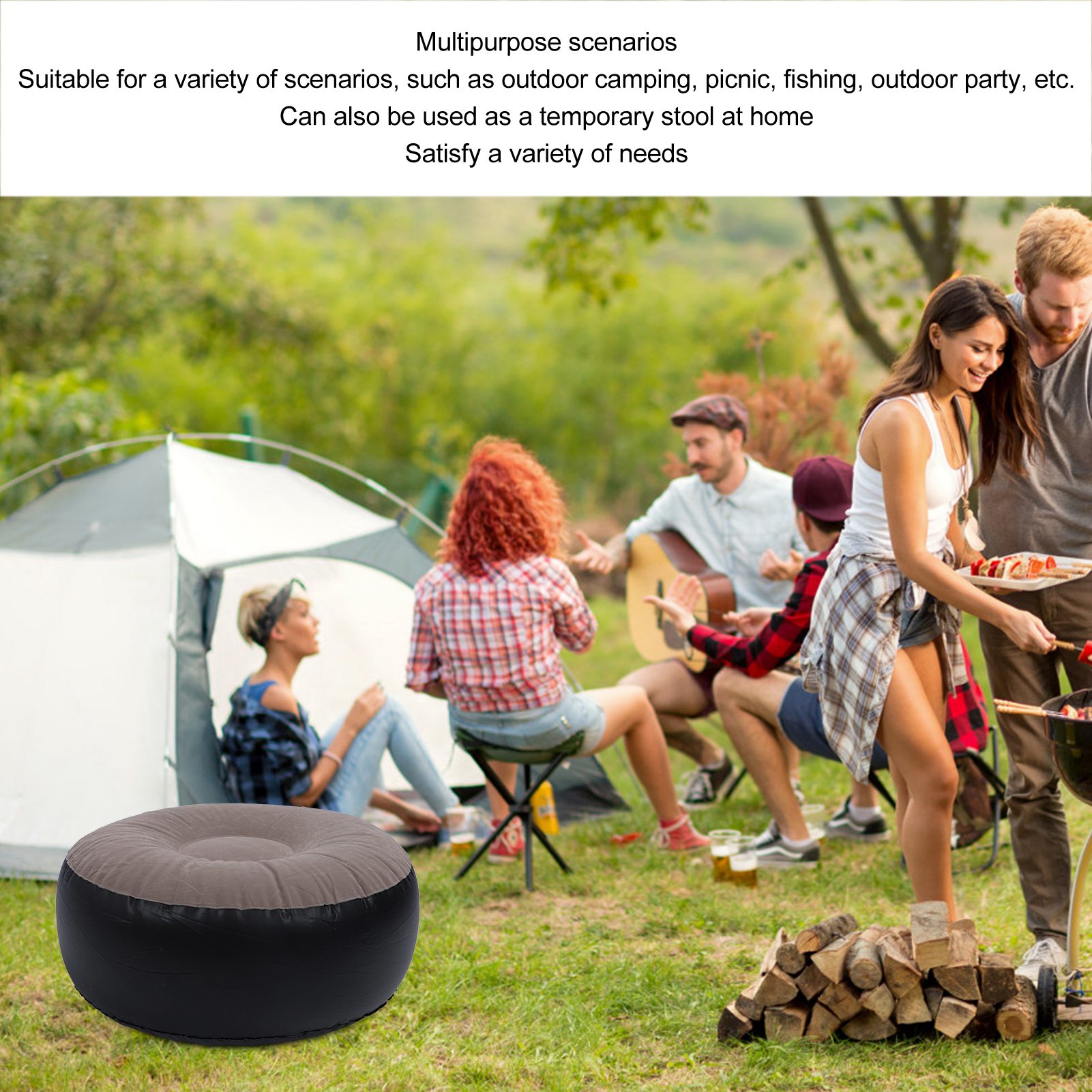 Inflatable Flocking Stool Mult - Outdoor Furniture Designer ulasan dan harga