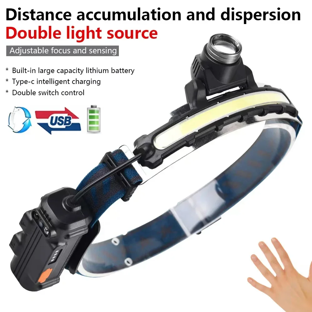 Smart Sensor COB LED Headlight - Outdoor Furniture Types ulasan dan harga