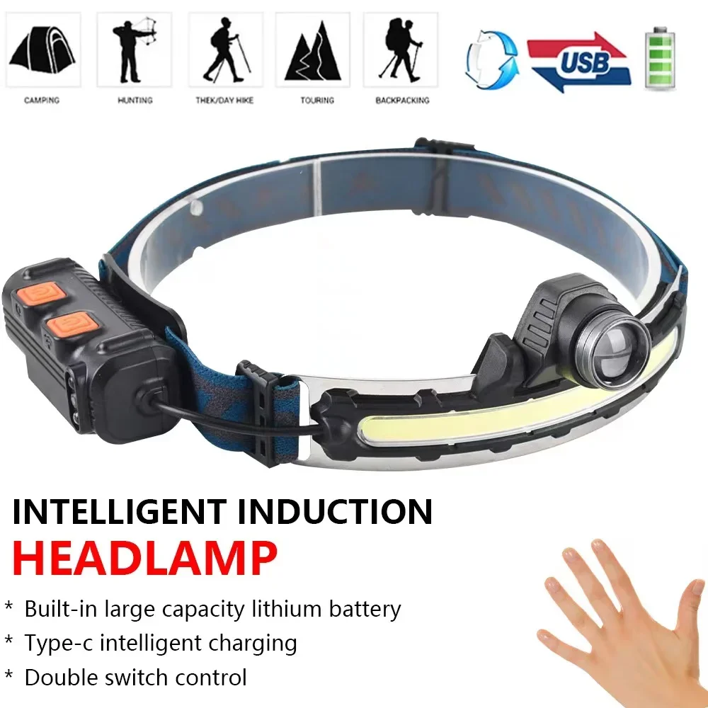 Smart Sensor COB LED Headlight - Outdoor Furniture Types ulasan dan harga
