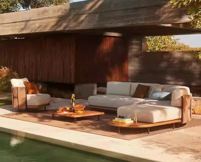 Nordic outdoor rattan sofa vil - Outdoor Furniture Designer ulasan dan harga
