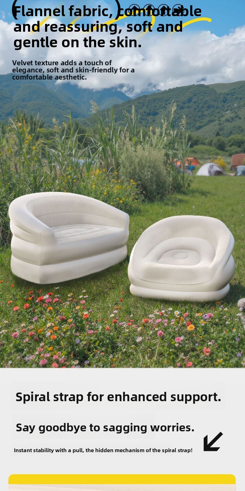 Portable Iatable Sofa for Cam  - Outdoor Furniture Designer ulasan dan harga