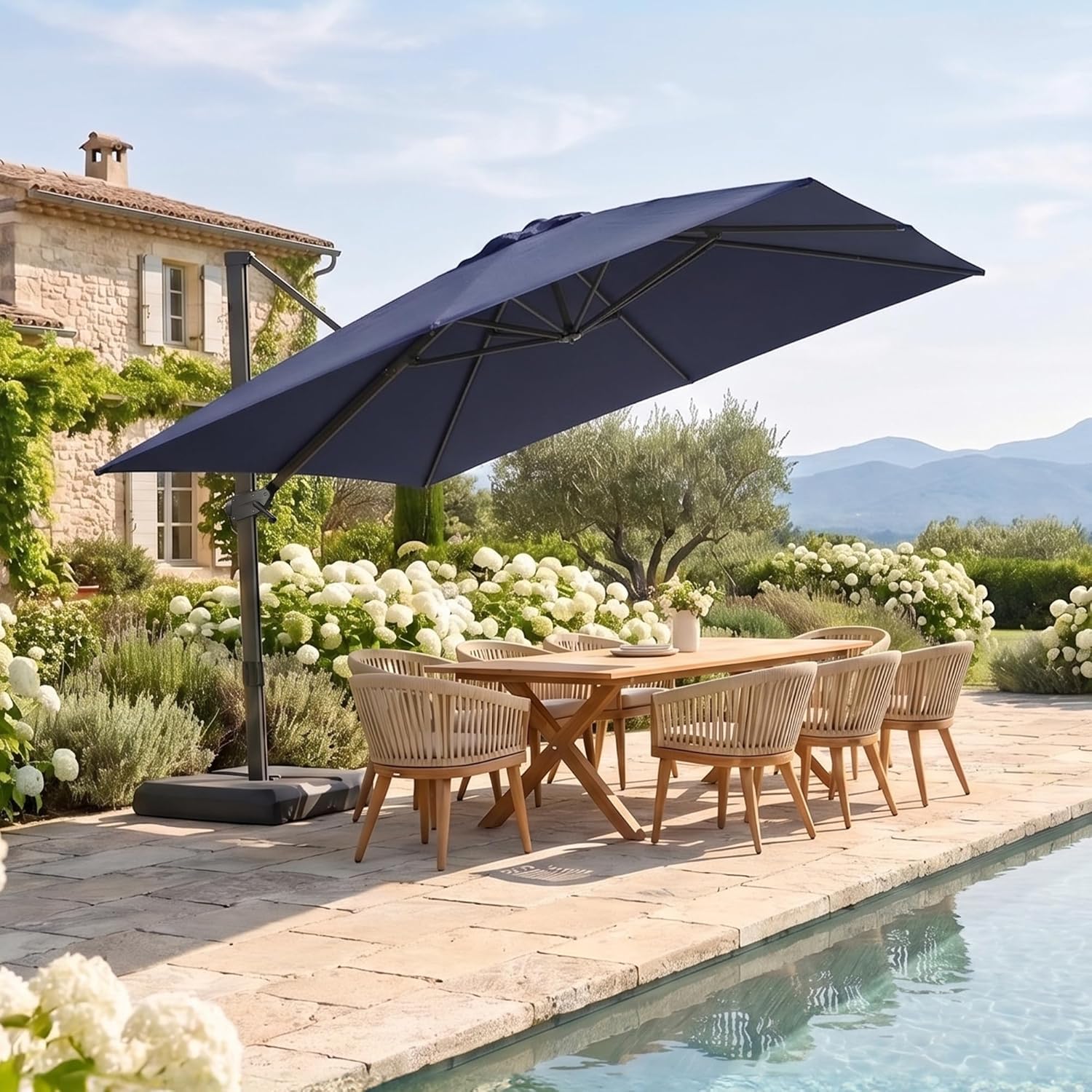 10x10ft Patio Offset Cantileve - Outdoor Furniture With Umbrella ulasan dan harga