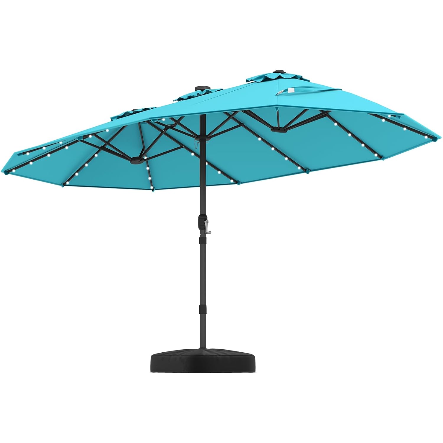 15FT Double-Sided Solar Patio  - Outdoor Furniture With Umbrella ulasan dan harga