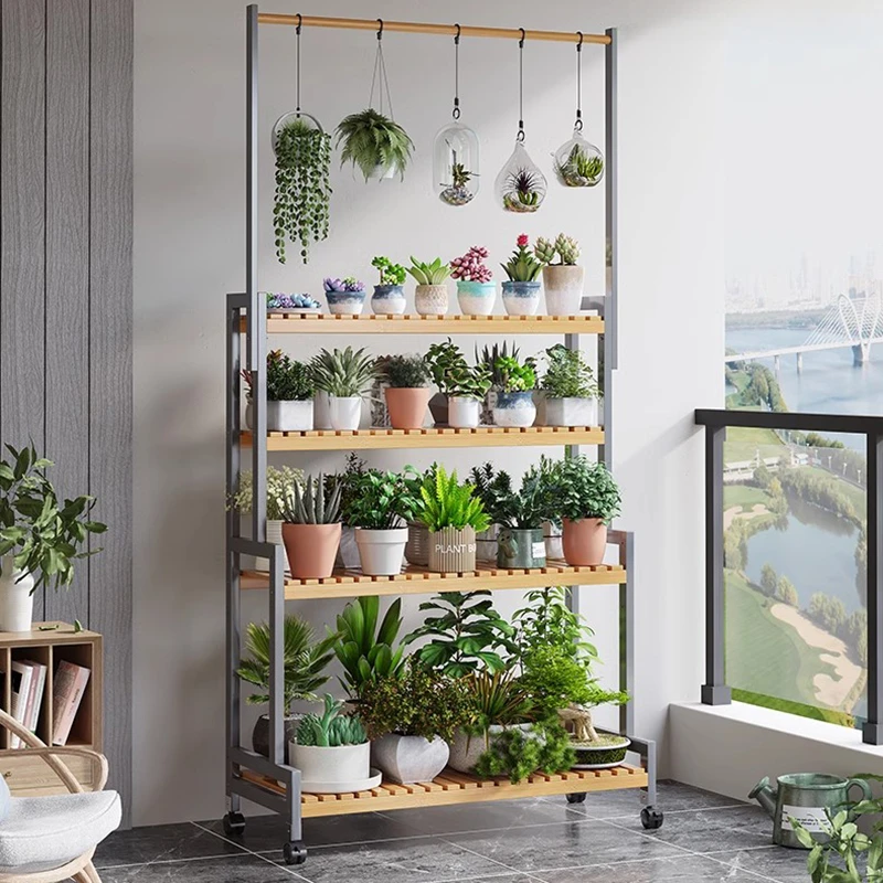 Modern Solid Wood Plant Shelve - Outdoor Furniture Types ulasan dan harga