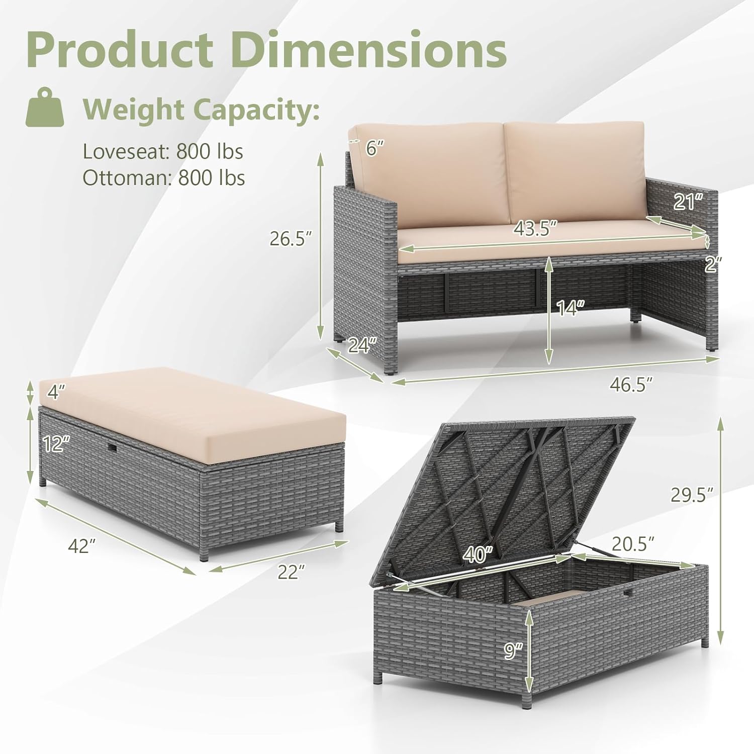 Wicker Patio Daybed Loveseat O - Outdoor Daybed Sofa ulasan dan harga