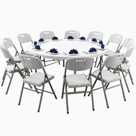 1.8 Round folding table dining - Outdoor Furniture Types ulasan dan harga