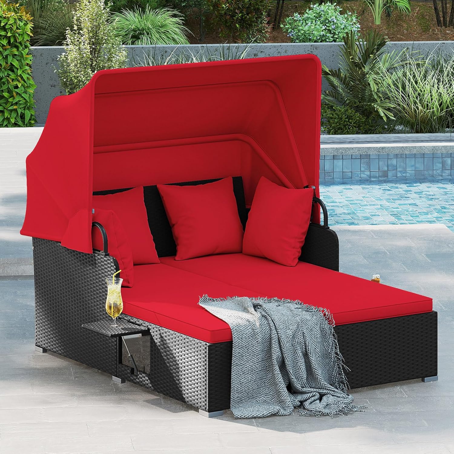 2 Person Rattan Outdoor Daybed - Outdoor Daybed Sofa ulasan dan harga