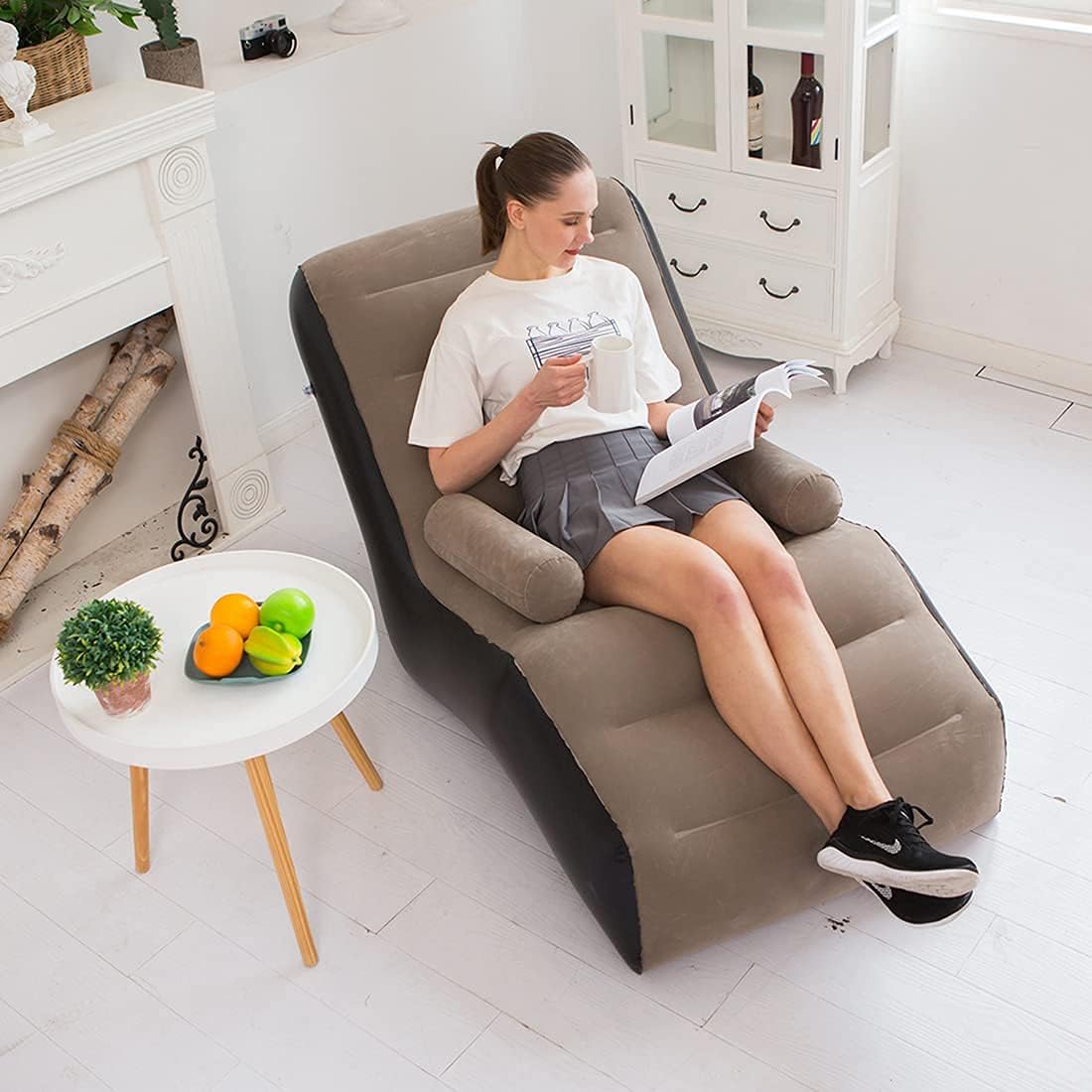 Folding Lazy Sofa,Inflatable L - Outdoor Furniture Nearby ulasan dan harga