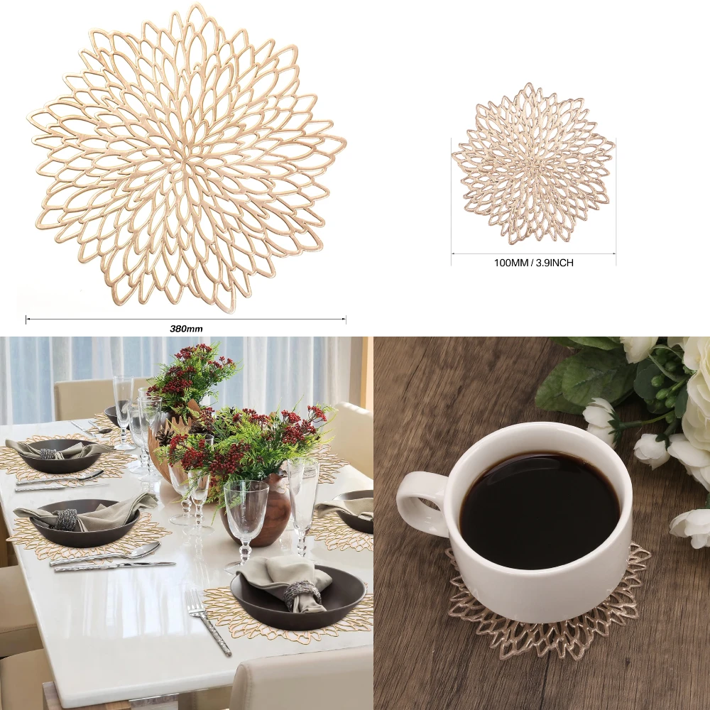 Set of 4 Metallic Placemats Se - Outdoor Furniture Designer ulasan dan harga