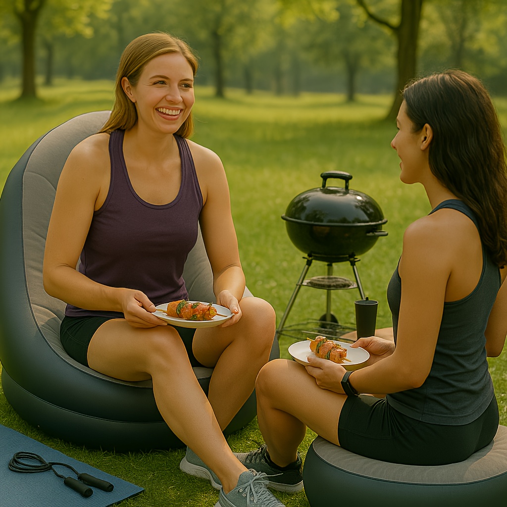 Inflatable Recliner Foldable I - Outdoor Daybed Sofa ulasan dan harga